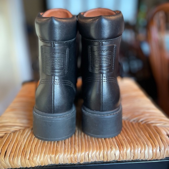 Coach Lorimer Leather Combat Boots - Never Worn - Picture 4 of 6